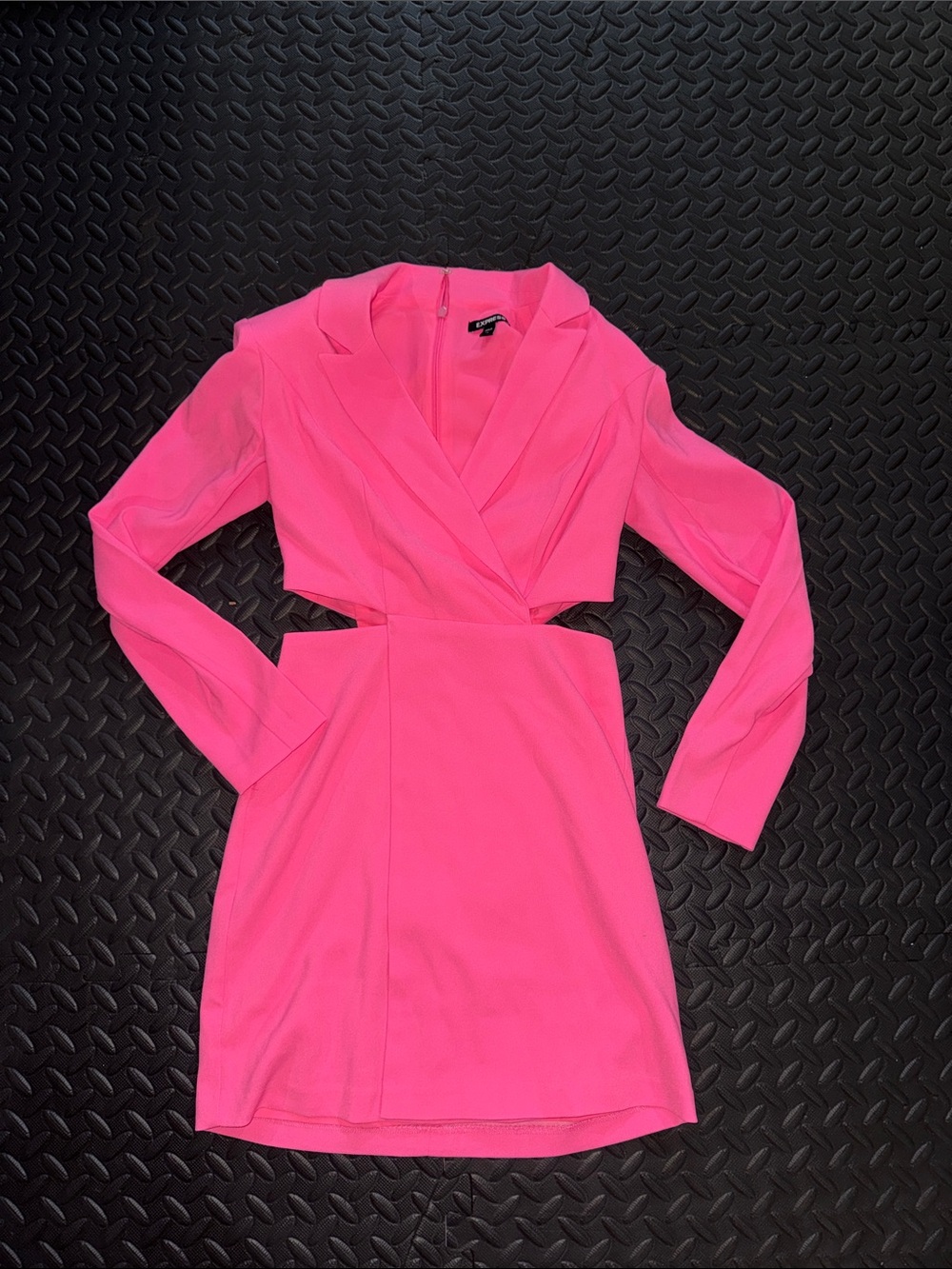 Express Hot Pink Long Sleeve Blazer Wrap Dress
